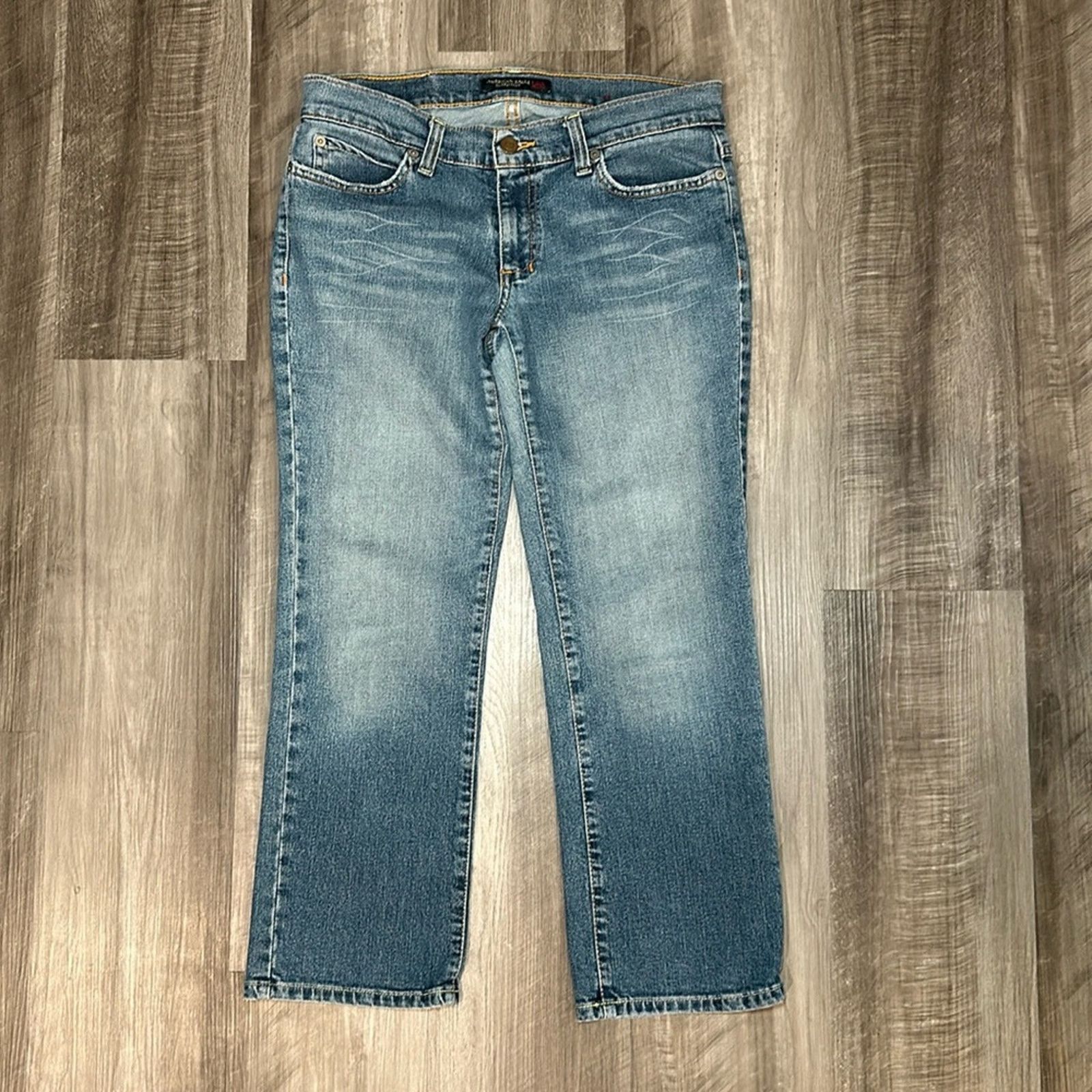 American Eagle Outfitters American Eagle Straight Cropped Jeans - 6 Size 28" / US 6 / IT 42 - 1 Thumbnail