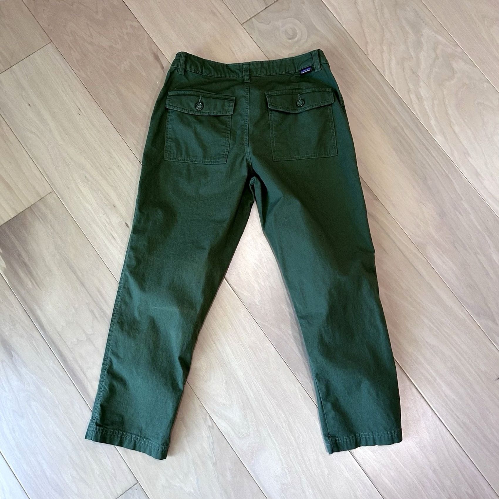 Patagonia Patagonia Capris Buffalo Green Women's 2 Casual Pants Cotton Twill Stretch Pockets Zipper Button Size ONE SIZE - 2 Thumbnail