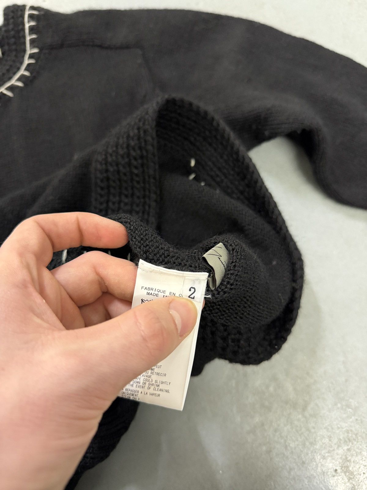 Yohji Yamamoto Yohji Yamamoto Distressed Stitch Asymmetrical Knit Sweater Size M / US 6-8 / IT 42-44 - 11 Thumbnail