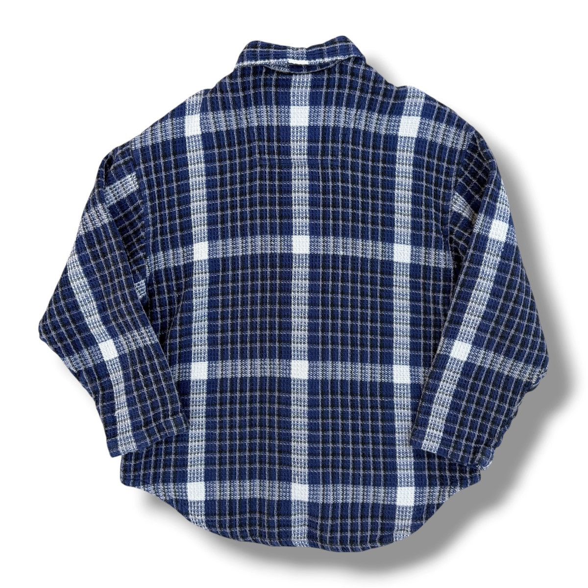 UNIONBAY Vintage Unionbay Full Zip Knit Flannel Shirt Blue Small Size US S / EU 44-46 / 1 - 2 Thumbnail