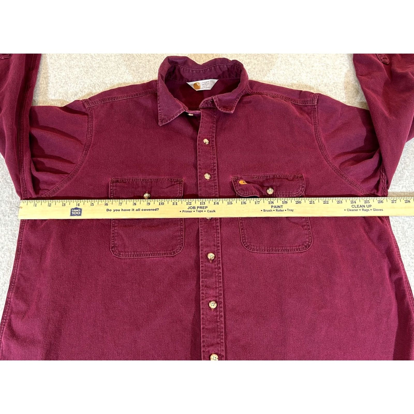 Carhartt VINTAGE Carhartt Shirt Mens 2XL Flannel Red Button Long Sleeve Workwear XXL 90s Size US XXL / EU 58 / 5 - 3 Thumbnail