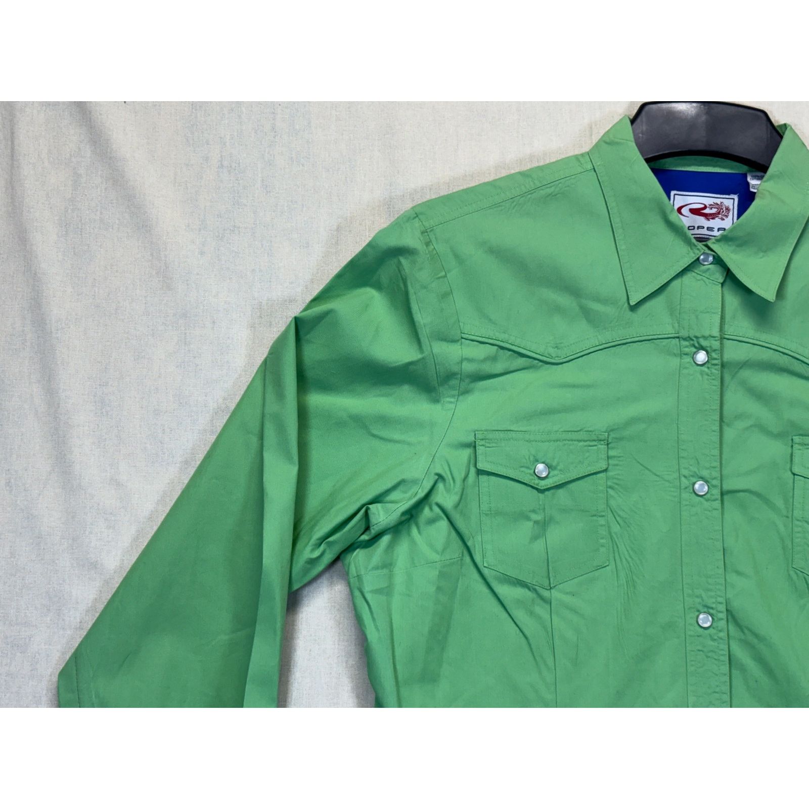 Roper Roper Green Women’s L Western Pearl Snap Shirt Long Sleeve Size L / US 10 / IT 46 - 12 Thumbnail