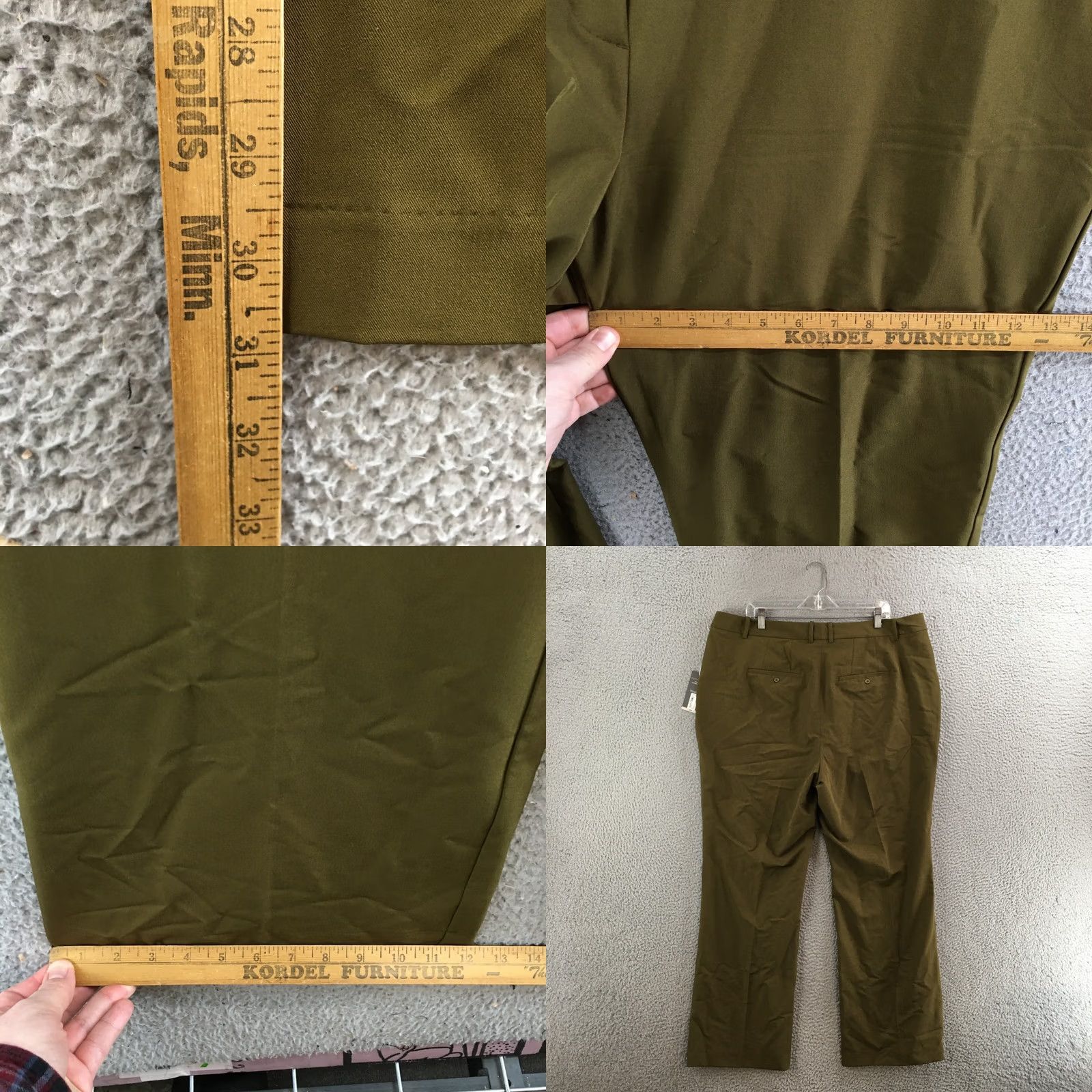 Worthington Worthington Bootcut Trouser Dress Pants Womens 18W Green Hi-Rise Flat Front NEW Size 40" / US 18 - 8 Thumbnail