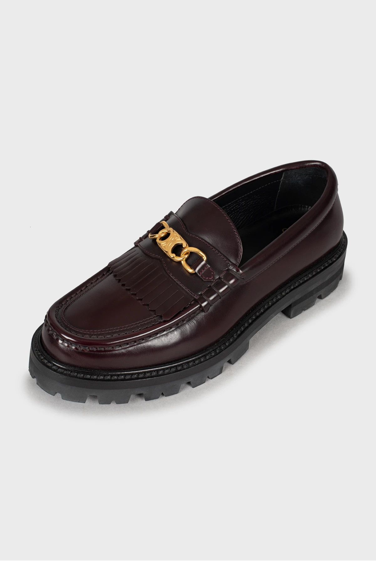 Celine o1bcso1str0924 Margaret Loafer With Triomphe Chain Polished Size US 12 / IT 42 - 3 Thumbnail