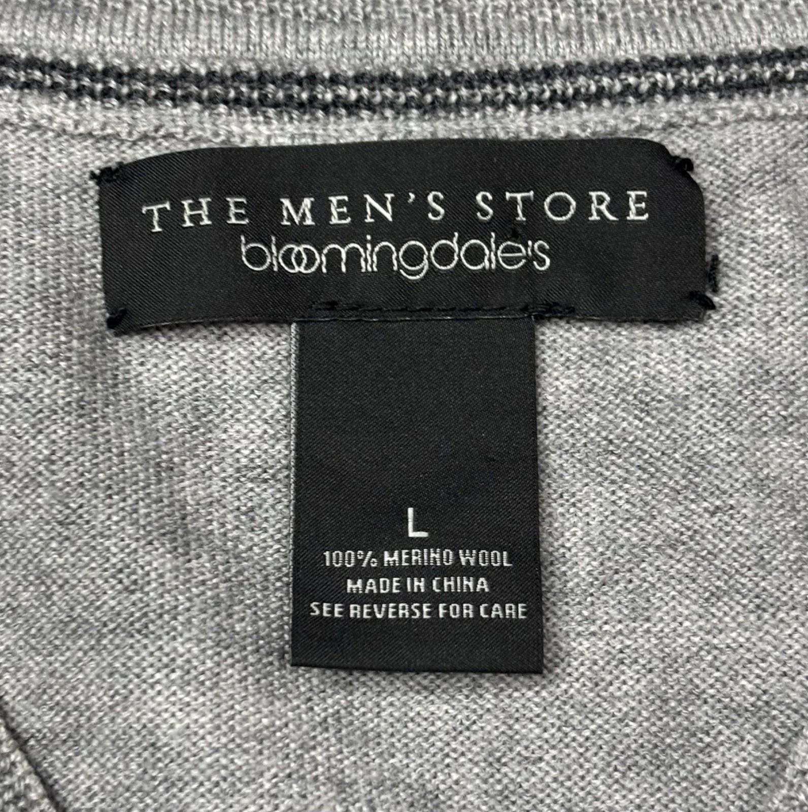 Bloomingdale's The Mens Store Bloomingdales Sweater Mens Large Merino Wool Size US L / EU 52-54 / 3 - 2 Thumbnail