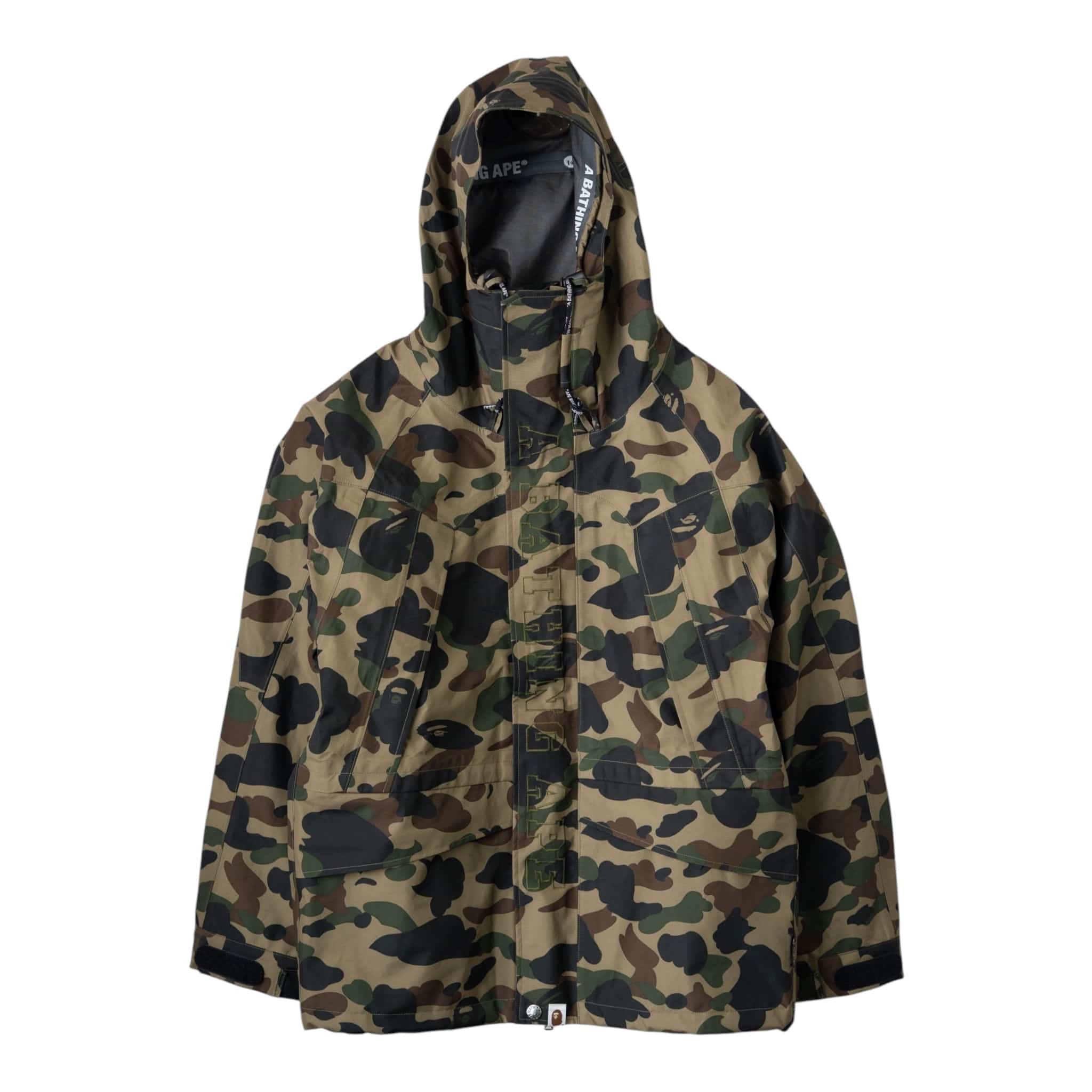 Bape Bape A Bathing Ape Gore-Tex Trench Coat Rain Jacket Camo M 