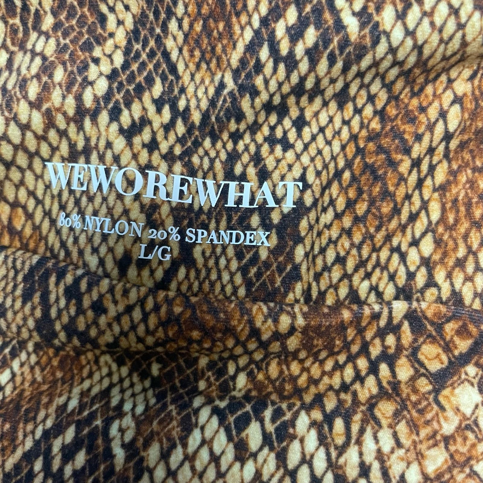 WeWoreWhat WeWoreWhat Python High Waist Leggings Large NWT $78 Revolve Size 32" / US 10 / IT 46 - 2 Thumbnail