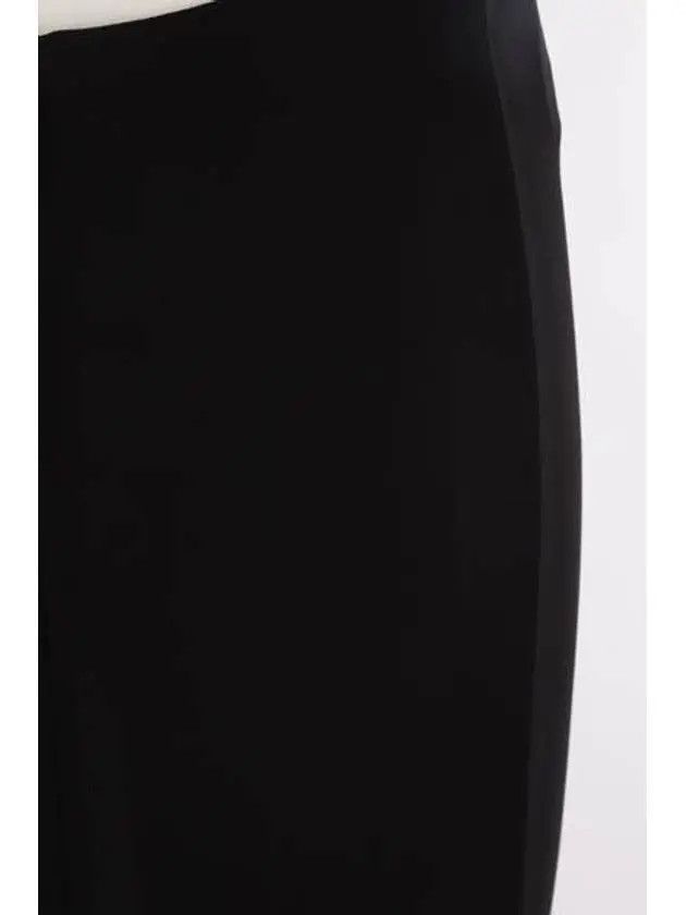 Saint Laurent Paris o1s1wg110225 730335 Long Skirt In Crepe Jersey in Black Size 28" / US 6 / IT 42 - 4 Thumbnail