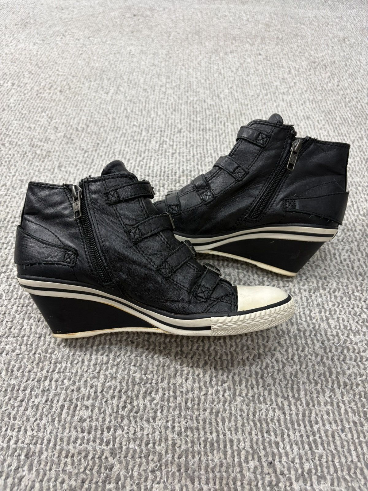 ASH Ash Wedge Genial Buckled Leather Size 37 Size US 7 / IT 37 - 7 Thumbnail