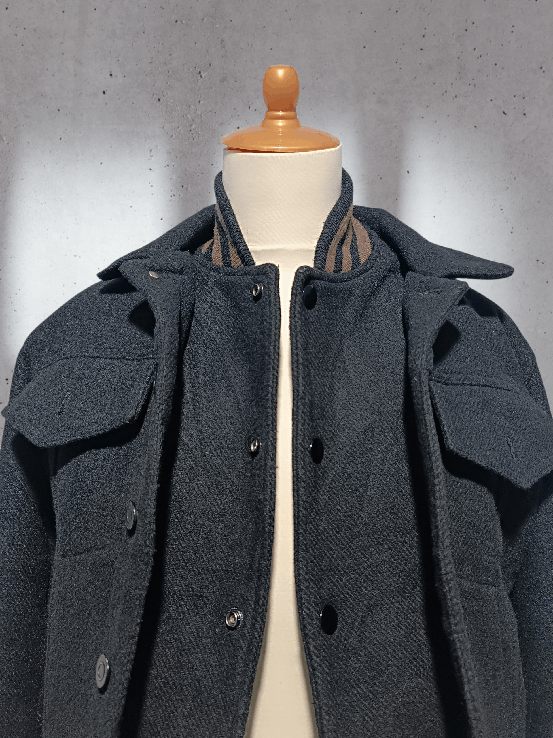 Japanese Brand Varsity Trucker Double Layer Wool Jacket Size US M / EU 48-50 / 2 - 3 Thumbnail