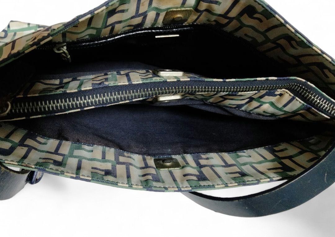 Fendi Fendi - Zucca Zucchino Handbag Shoulder Bag Monogram Black Size ONE SIZE - 9 Thumbnail