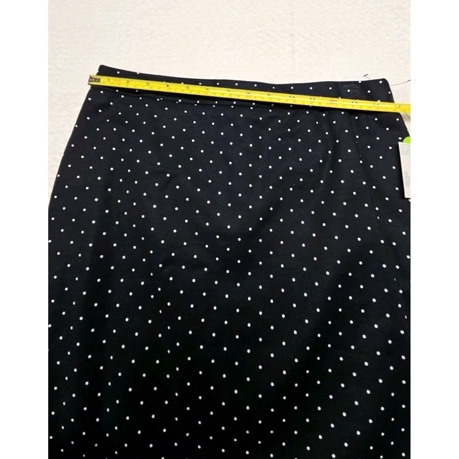 Liz Claiborne Liz Claiborne Pencil Skirt Women’s Career Size 6 Black With White Polkadots NWT Size 28" / US 6 / IT 42 - 4 Thumbnail