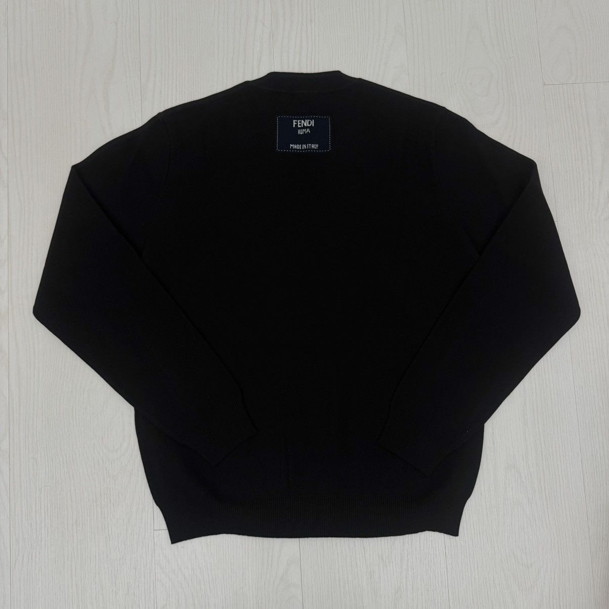 Fendi Fendi FZX030 Logo Knit Sweatshirt Sweater Black Size US S / EU 44-46 / 1 - 5 Thumbnail
