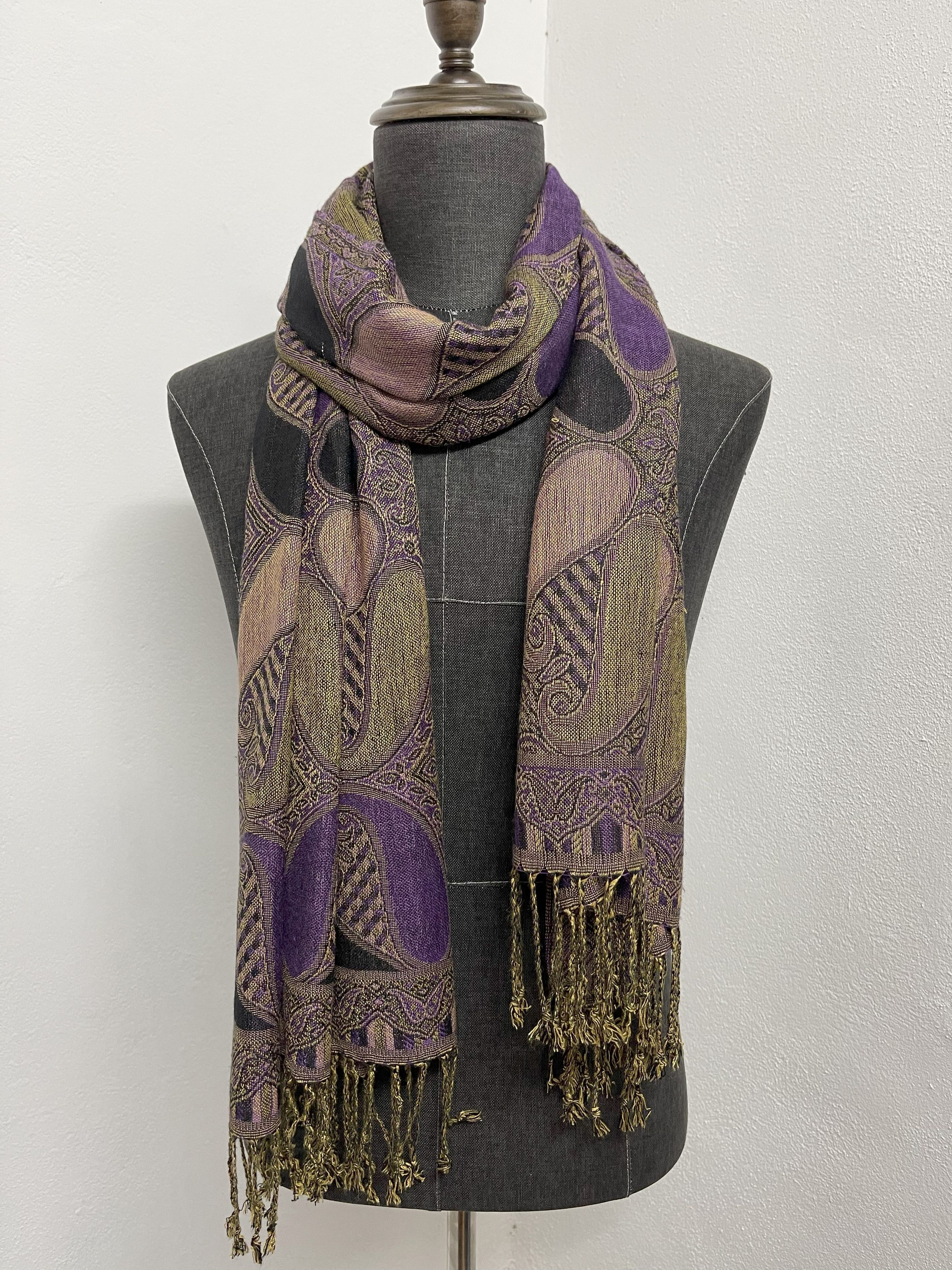 Vintage Vintage Big Size Scarves, Large-Sized Wrap Scarf, - 6081 Size ONE SIZE - 6 Thumbnail