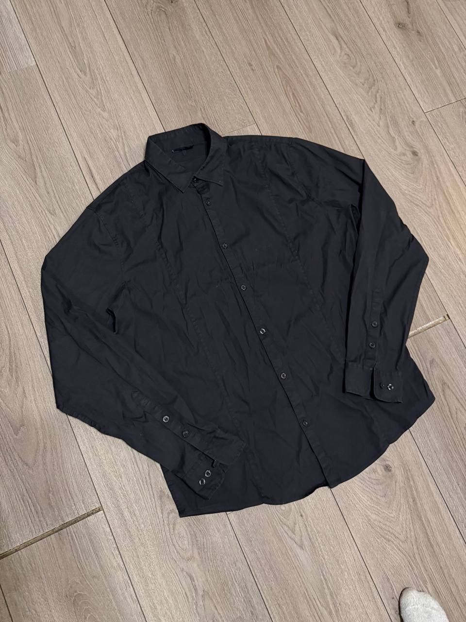 Armani Luxury Armani Jeans Shirt Mens XL Long Sleeve Black Size US XL / EU 56 / 4 - 2 Thumbnail