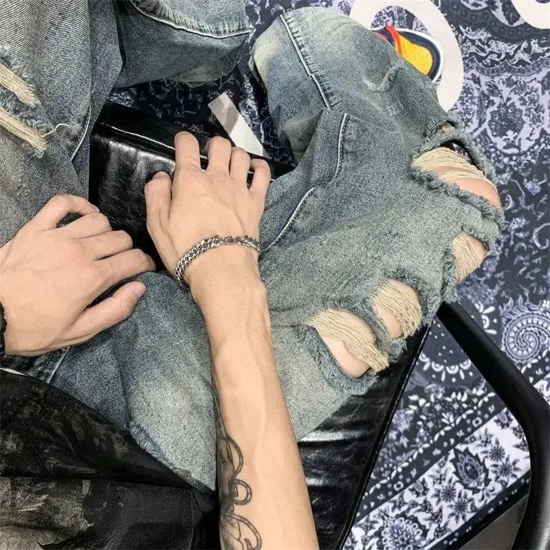 Japanese Brand × Jean Torn Holes Broken Jeans Size US 32 / EU 48 - 4 Thumbnail
