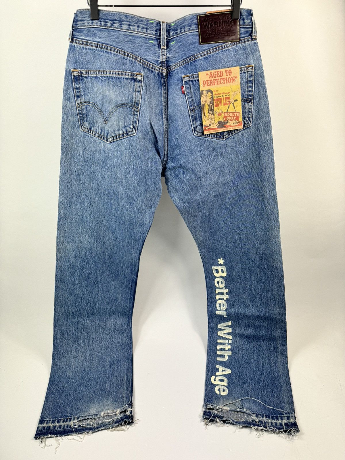 Better With Age LEVI’S LOGO EMBROIDERED BALLET DENIM JEANS Size US 36 / EU 52 - 3 Thumbnail