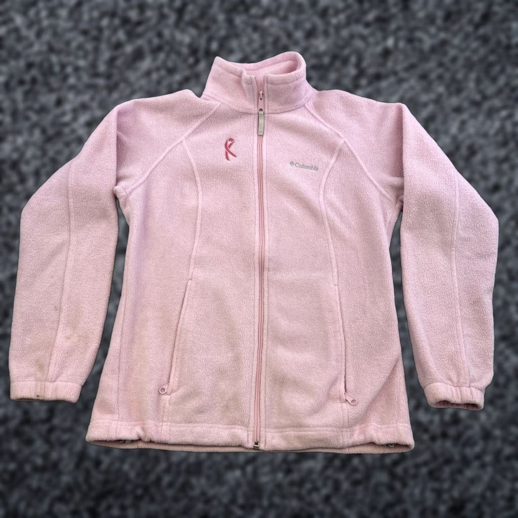 Pinko Columbia Jacket Womens Small Pink Full Zip Long Sleeve Breast Cancer Awareness Jacket Size S / US 4 / IT 40 - 1 Thumbnail