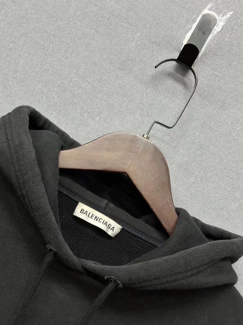 Balenciaga Balenciaga Black crew hooded sweatshirt Size US M / EU 48-50 / 2 - 4 Thumbnail
