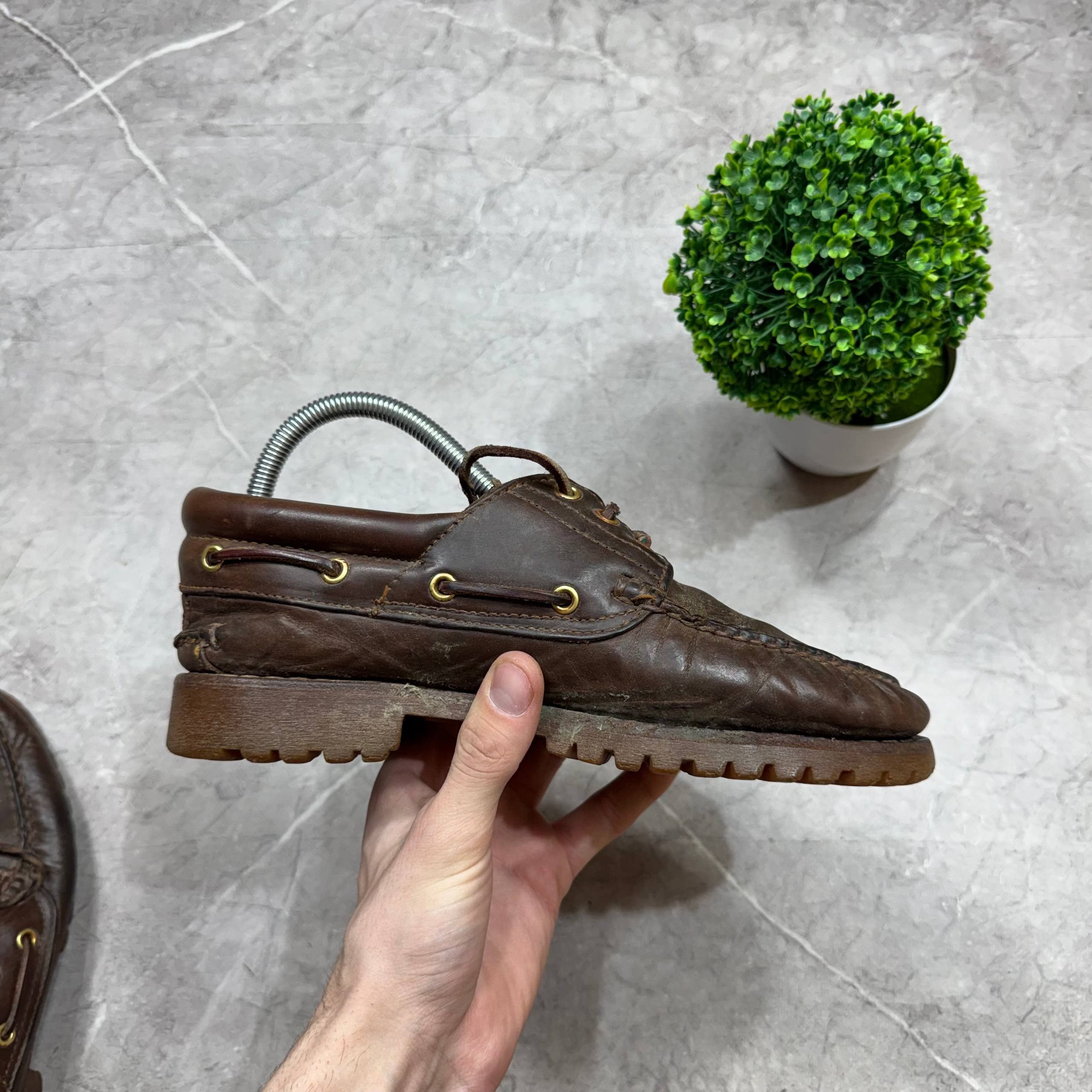 Timberland Vintage 90s Timberland Brown Leather Loafers Size 7W Size US 7 / EU 40 - 6 Thumbnail
