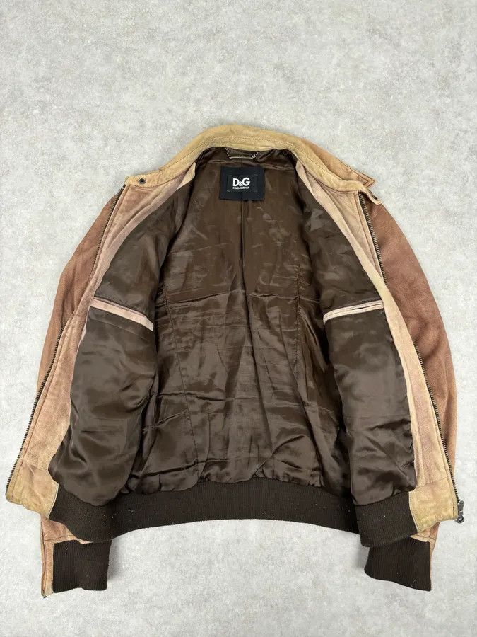 Dolce & Gabbana AW2008 Dolce & Gabbana Brown Perfored Aviator Classy Leather Jacket Size US M / EU 48-50 / 2 - 8 Thumbnail