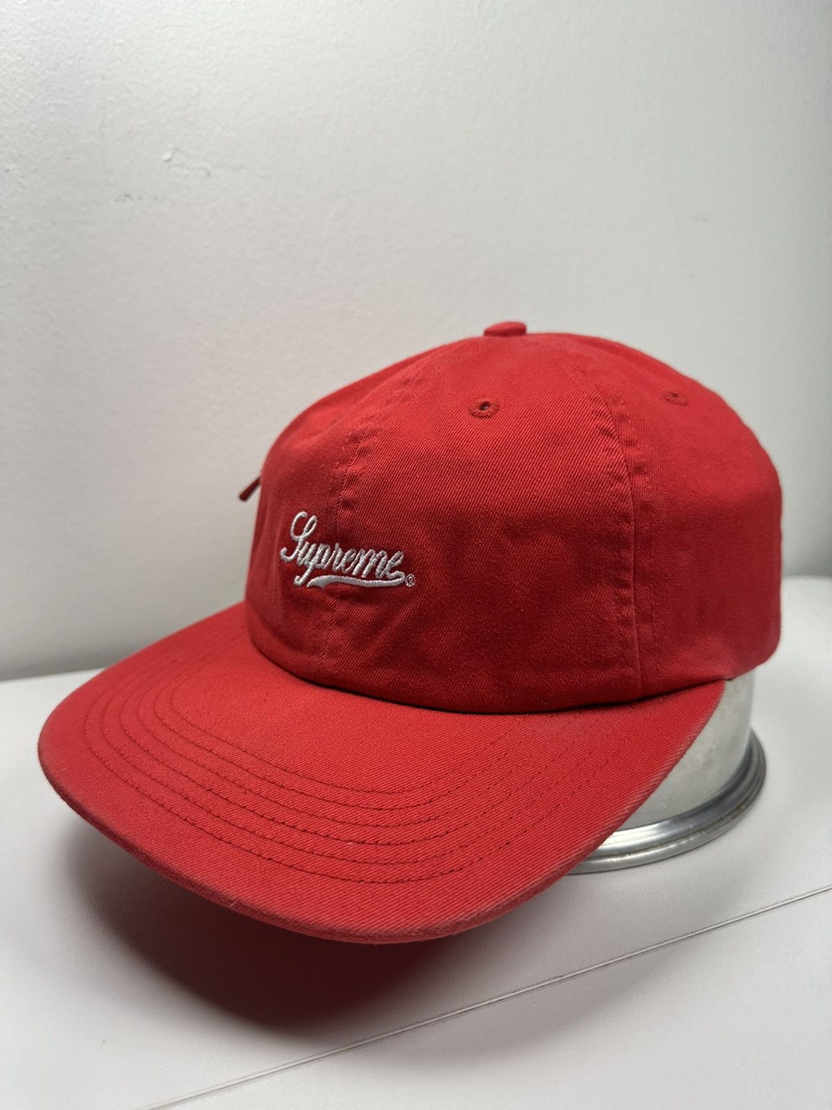 Supreme Supreme Side Pocket Script Logo 6-Panel Cap Hat Size ONE SIZE - 4 Thumbnail