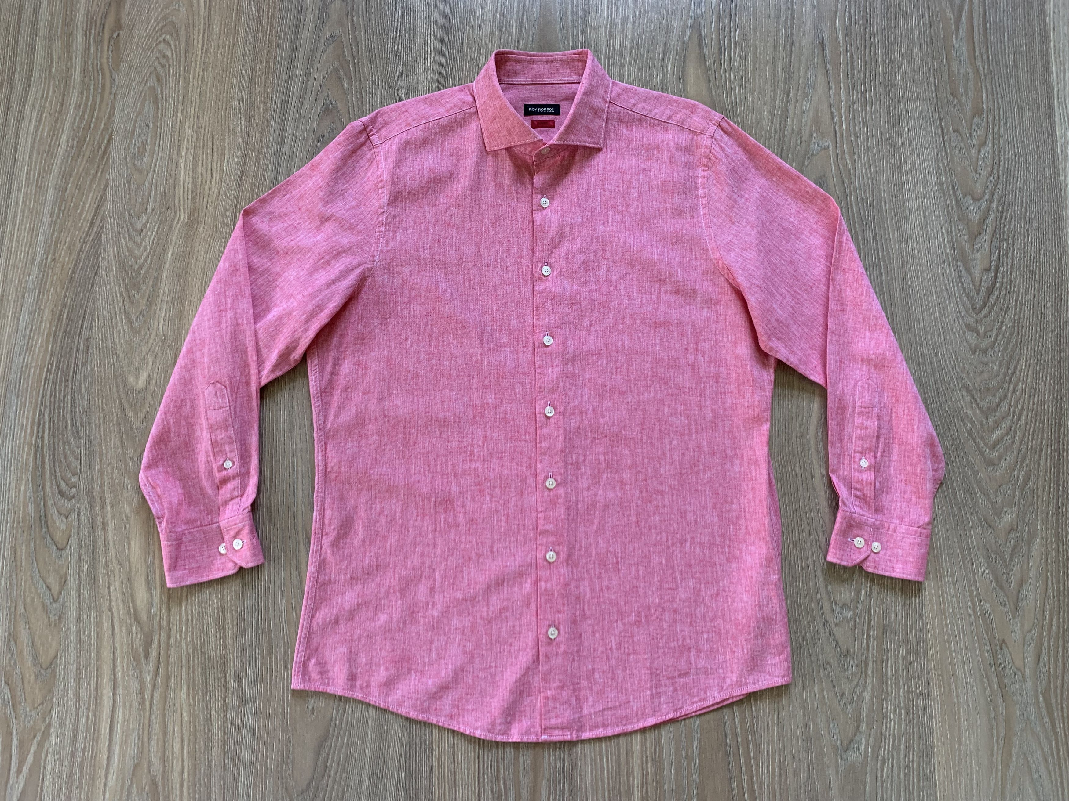 Other Roy Robson Slim Fit Linen Button Up Shirt Size US L / EU 52-54 / 3 - 2 Thumbnail