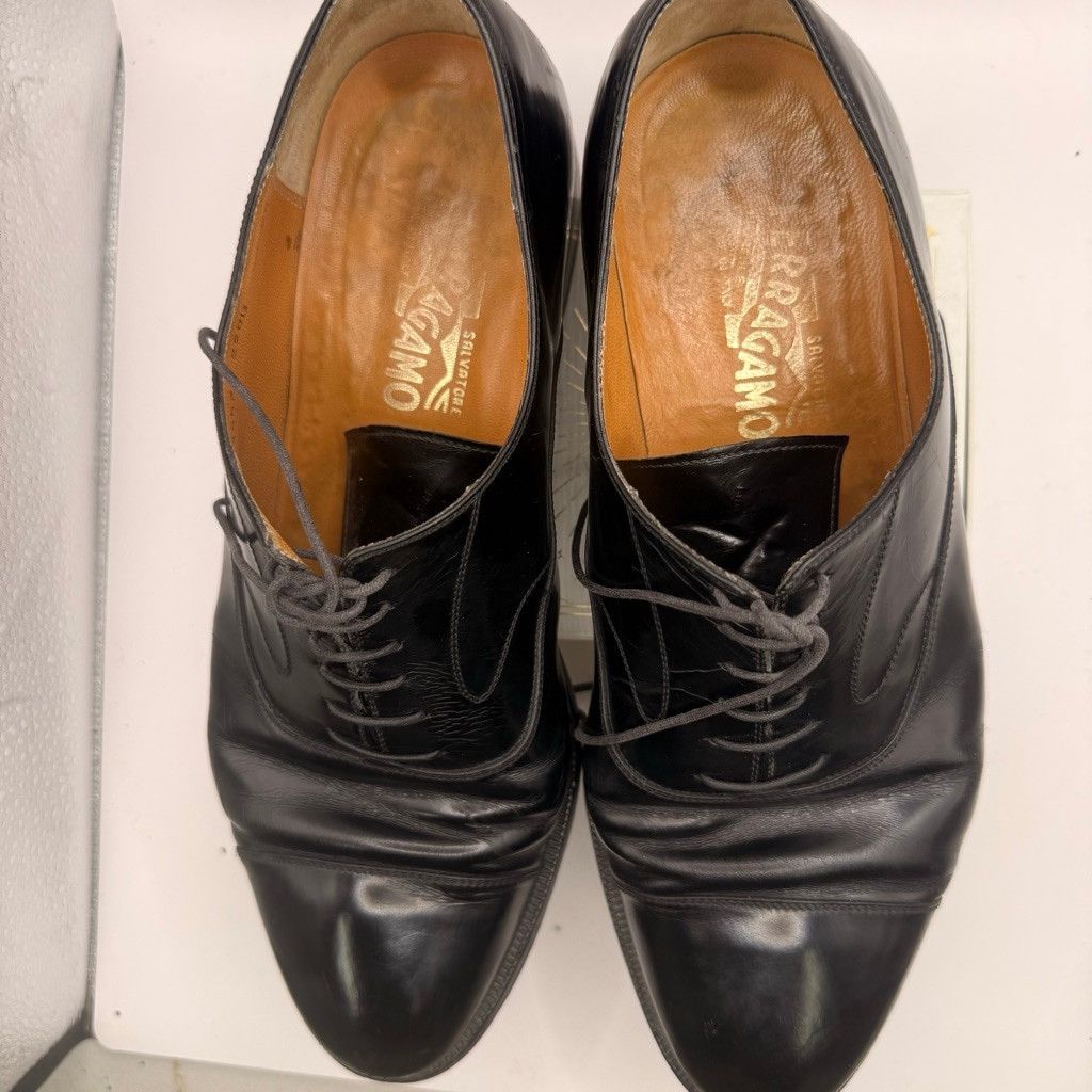 Men\'s Vintage 80’s Salvatore Ferragamo Black Oxfords 8.5 Vintage Salvatore Ferragamo Men main image 4