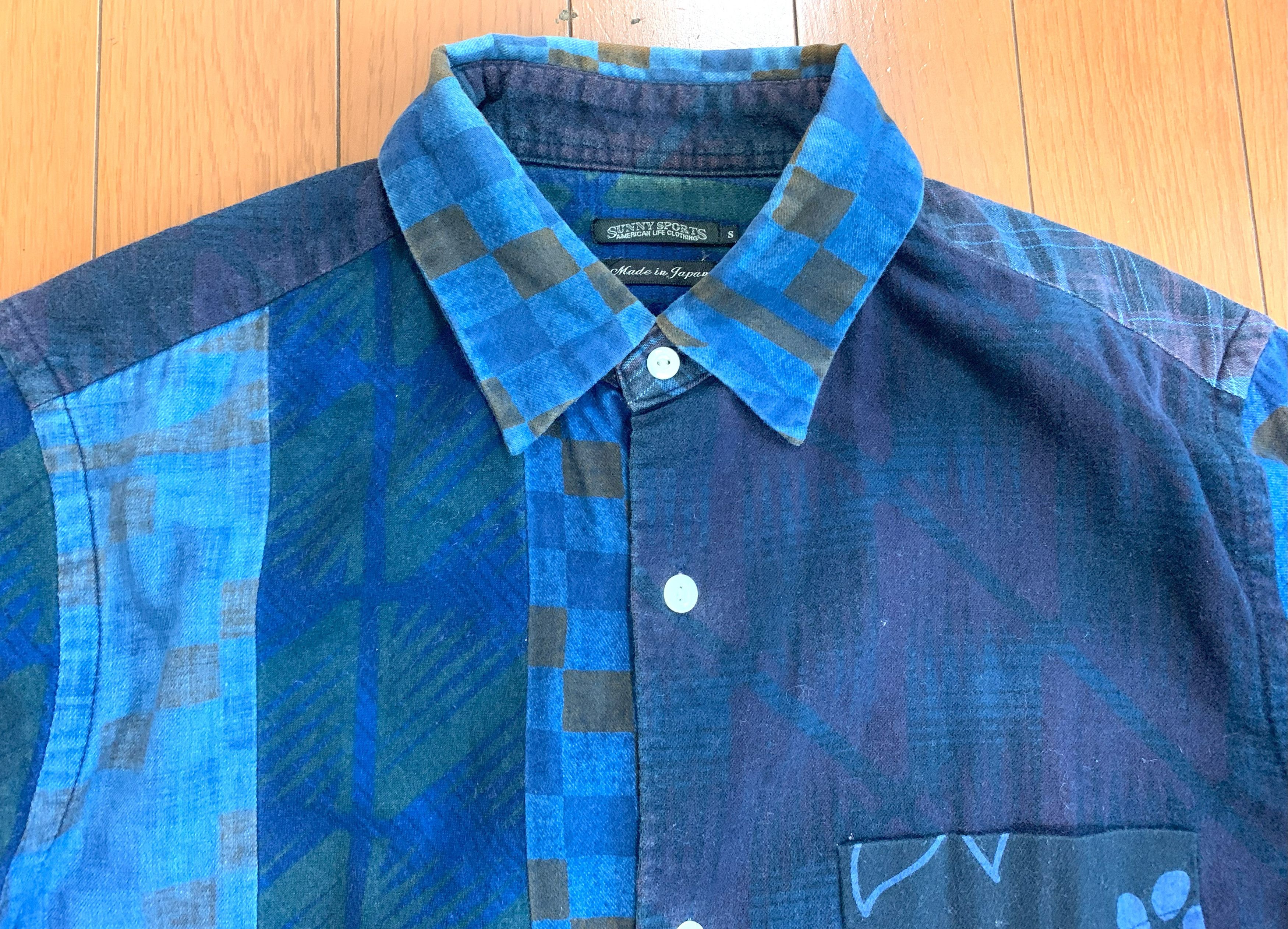 Sunny Sports Sunny Sports indigo patchwork shirt, made in Japan, size S Size US S / EU 44-46 / 1 - 2 Thumbnail
