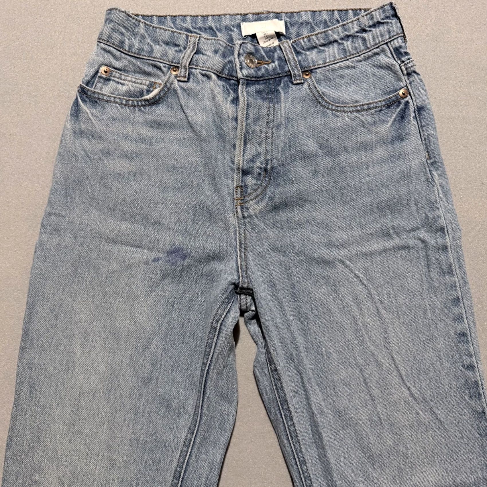 H&M H&M Jeans Women Light Blue Denim High Rise Pockets Classic Straight Zip Fly - 2 Size 26" / US 2 / IT 38 - 3 Thumbnail
