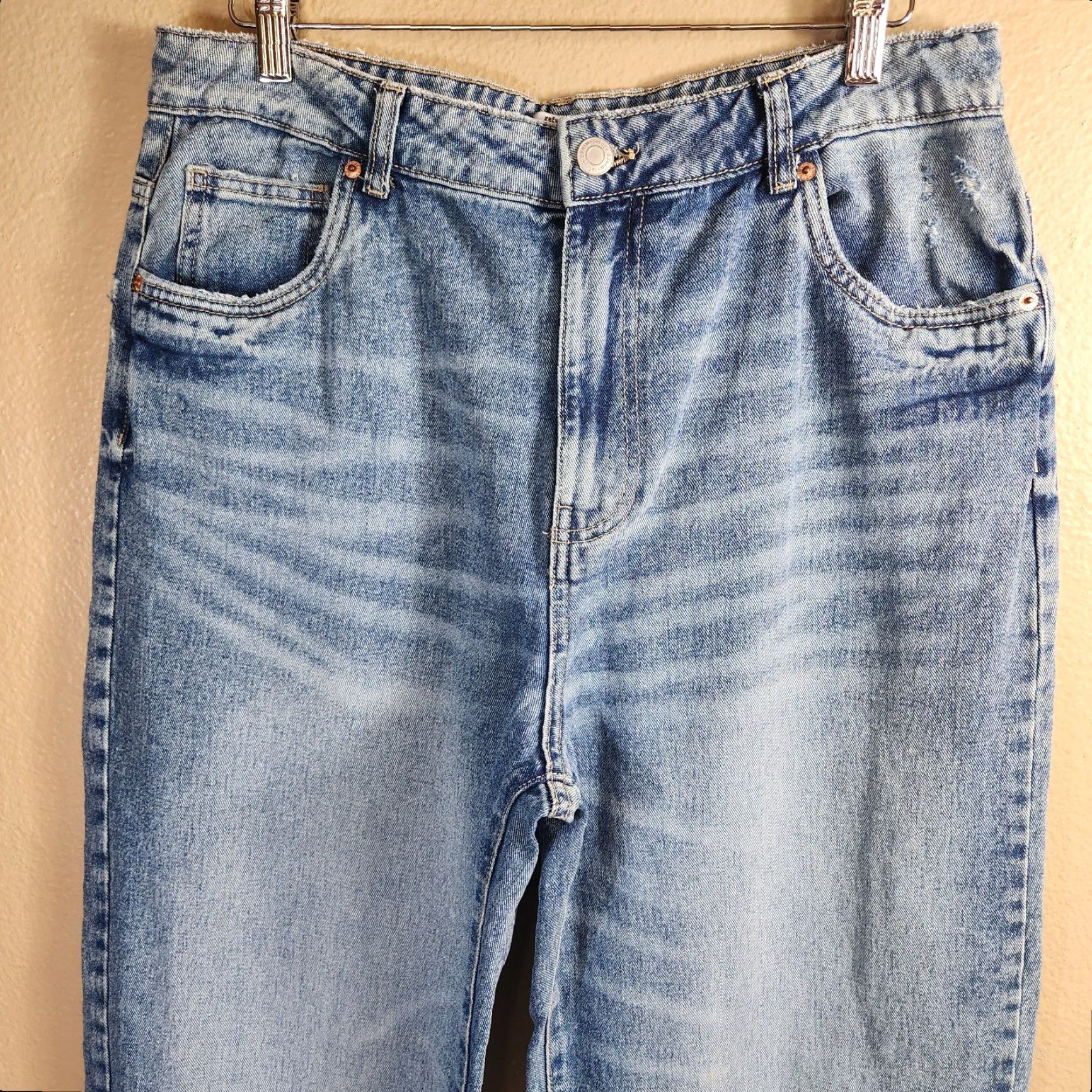 Vintage Refuge Jeans |11| High Rise Wide Leg Medium Wash 100% Cotton Refug​e Womens Jeans Size 32" / US 10 / IT 46 - 2 Thumbnail