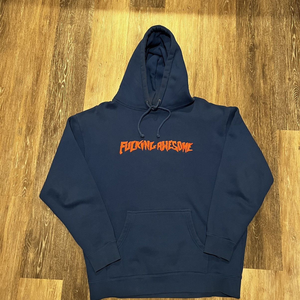 Fucking Awesome Fucking Awesome Og Logo hoodie Orange on blue Size US L / EU 52-54 / 3 - 5 Thumbnail