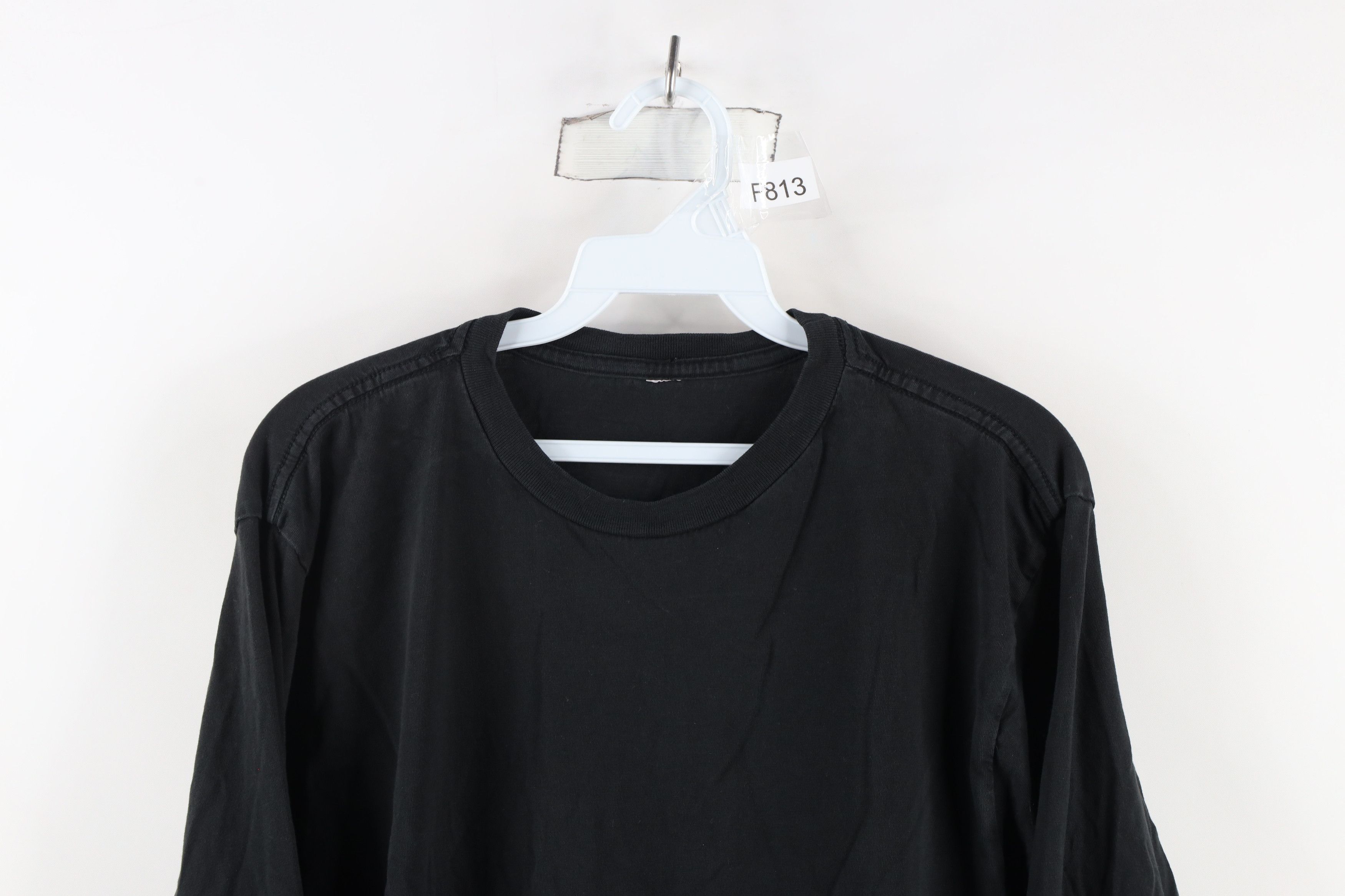 Vintage Vintage 90s Streetwear Long Sleeve T-Shirt Black Cotton Size US L / EU 52-54 / 3 - 2 Thumbnail