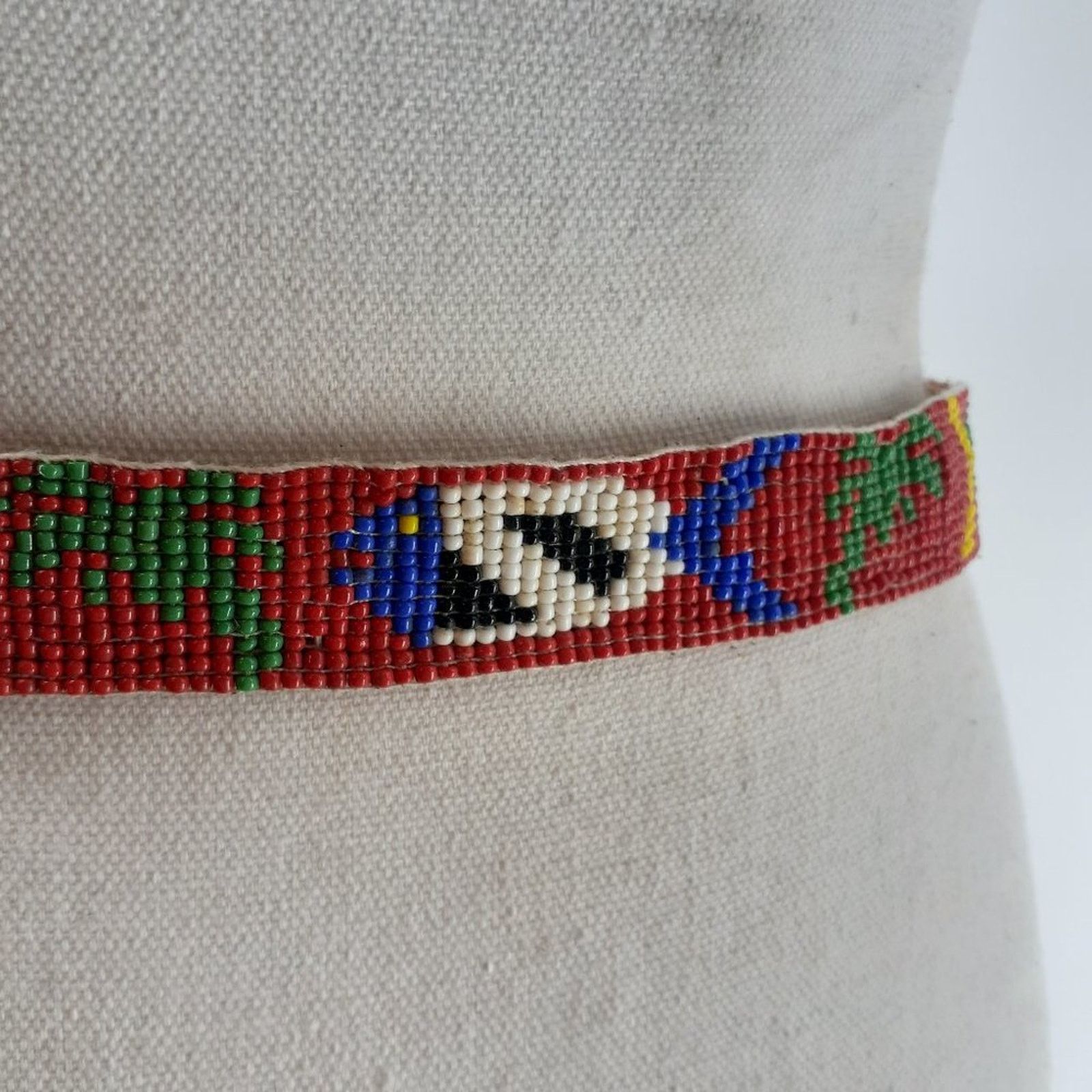 Other CDE Women's Beaded Fish Multicolored Belt Leather Boho 28 Size ONE SIZE - 12 Thumbnail