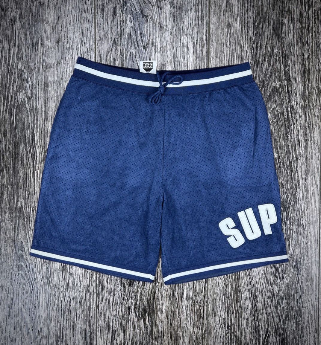 Image of Supreme Ultrasuede Mesh Short ‘Navy’ New, Men's (Size 38)