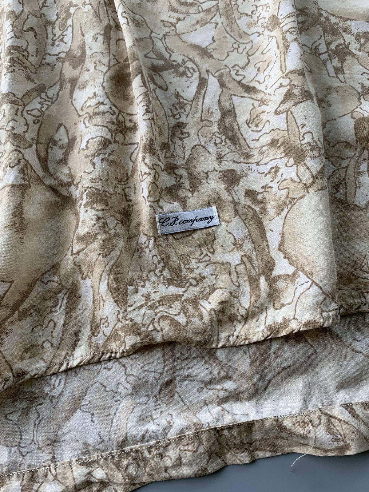 Massimo Osti 90s C.P. COMPANY MASSIMO OSTI ABSTRACT FULLPRINT POLO SHIRT Size US L / EU 52-54 / 3 - 4 Thumbnail