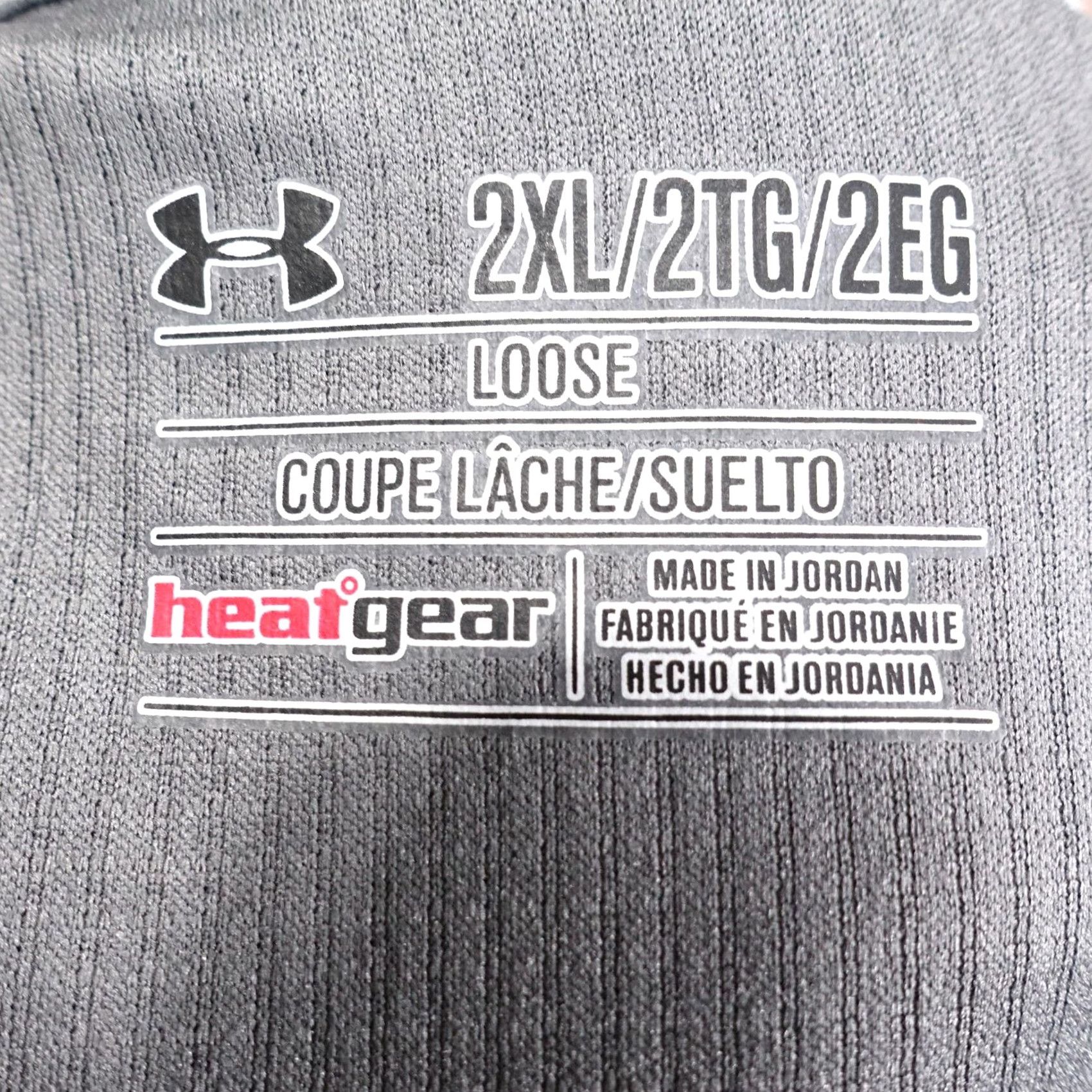 Under Armour Under Armour Shirt Mens 2XL Black HeatGear Long Sleeve Moisture Wicking Active Jersey Crew Neck Raglan Sleeve Loose Fit Sports Size US XXL / EU 58 / 5 - 6 Thumbnail