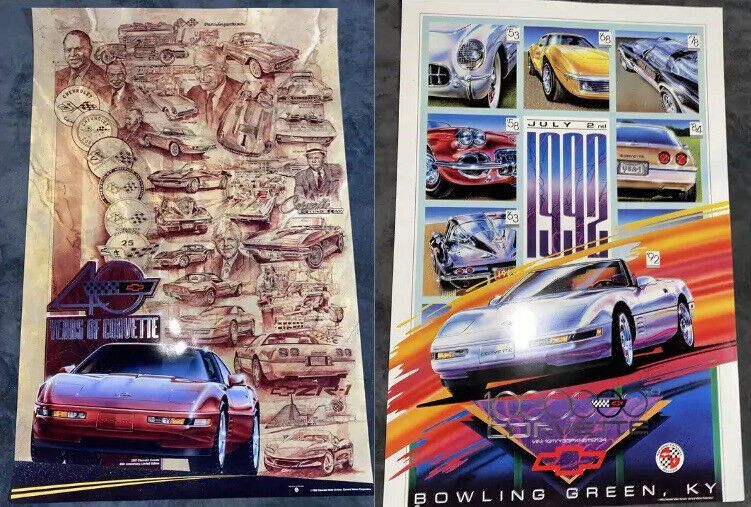 Other Set Vintage 1992 Chevy Motor Corvette Posters 24 X 36 Size ONE SIZE - 1 Thumbnail
