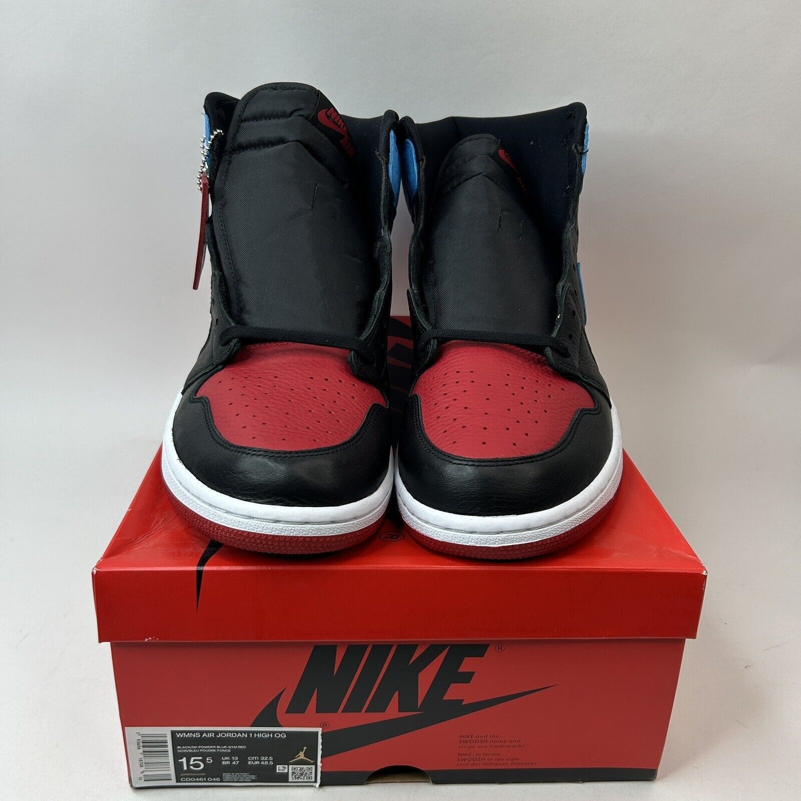 Jordan Brand Nike Air Jordan 1 Retro High OG WMNS “UNC To Chicago” 2023 Size US 14 / EU 47 - 2 Thumbnail