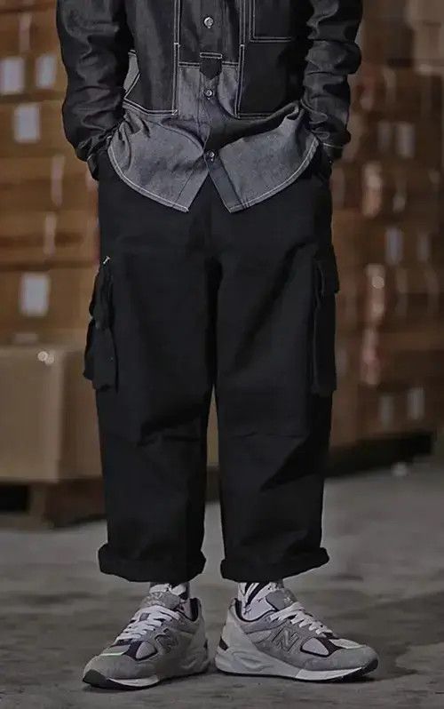 Jean 20AW Indigo Union Japan Black Worker Pockets Pants Size US 31 - 3 Thumbnail