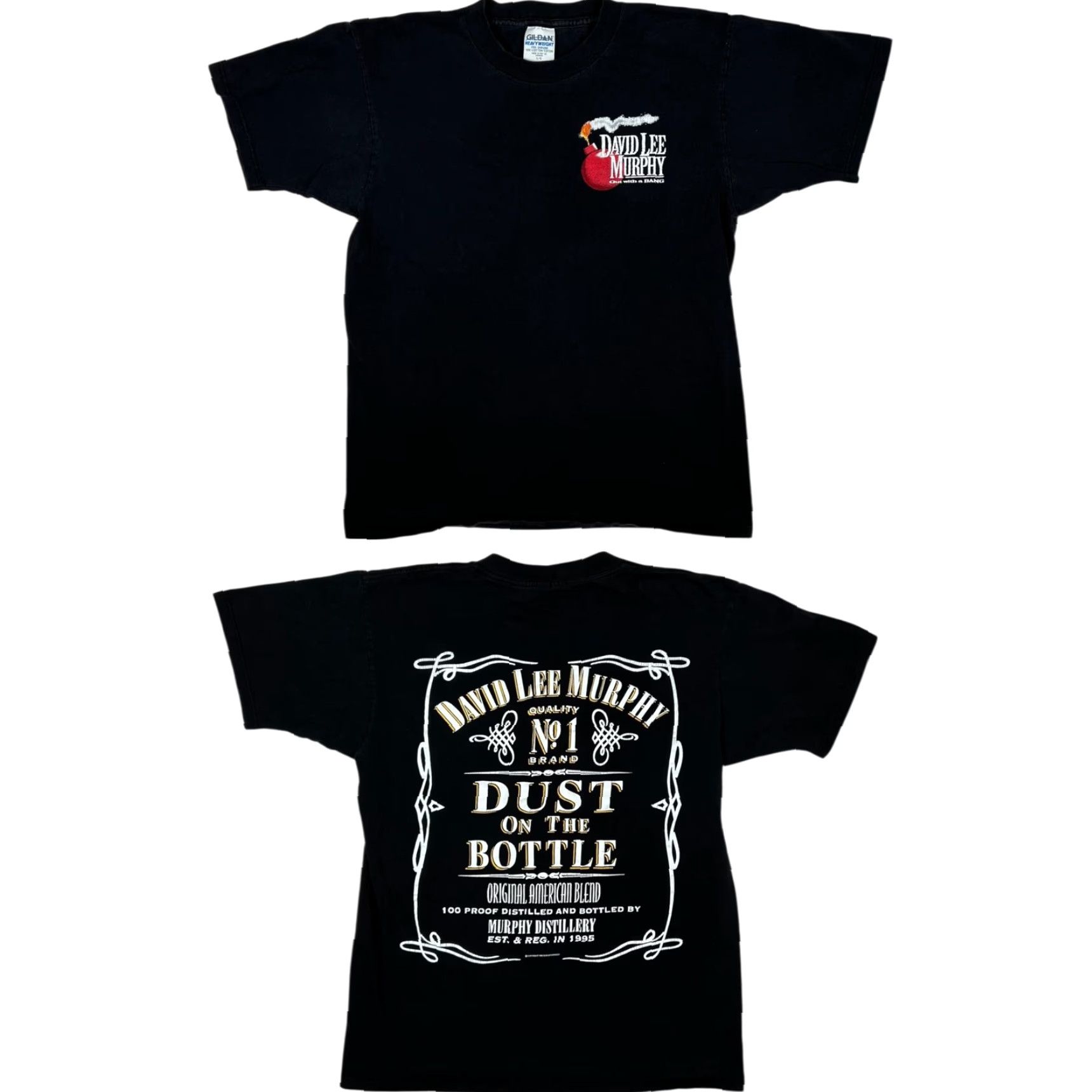 Gildan VINTAGE David Lee Murphy Dust On The Bottle T-Shirt Mens Large Black Country Size US L / EU 52-54 / 3 - 2 Thumbnail