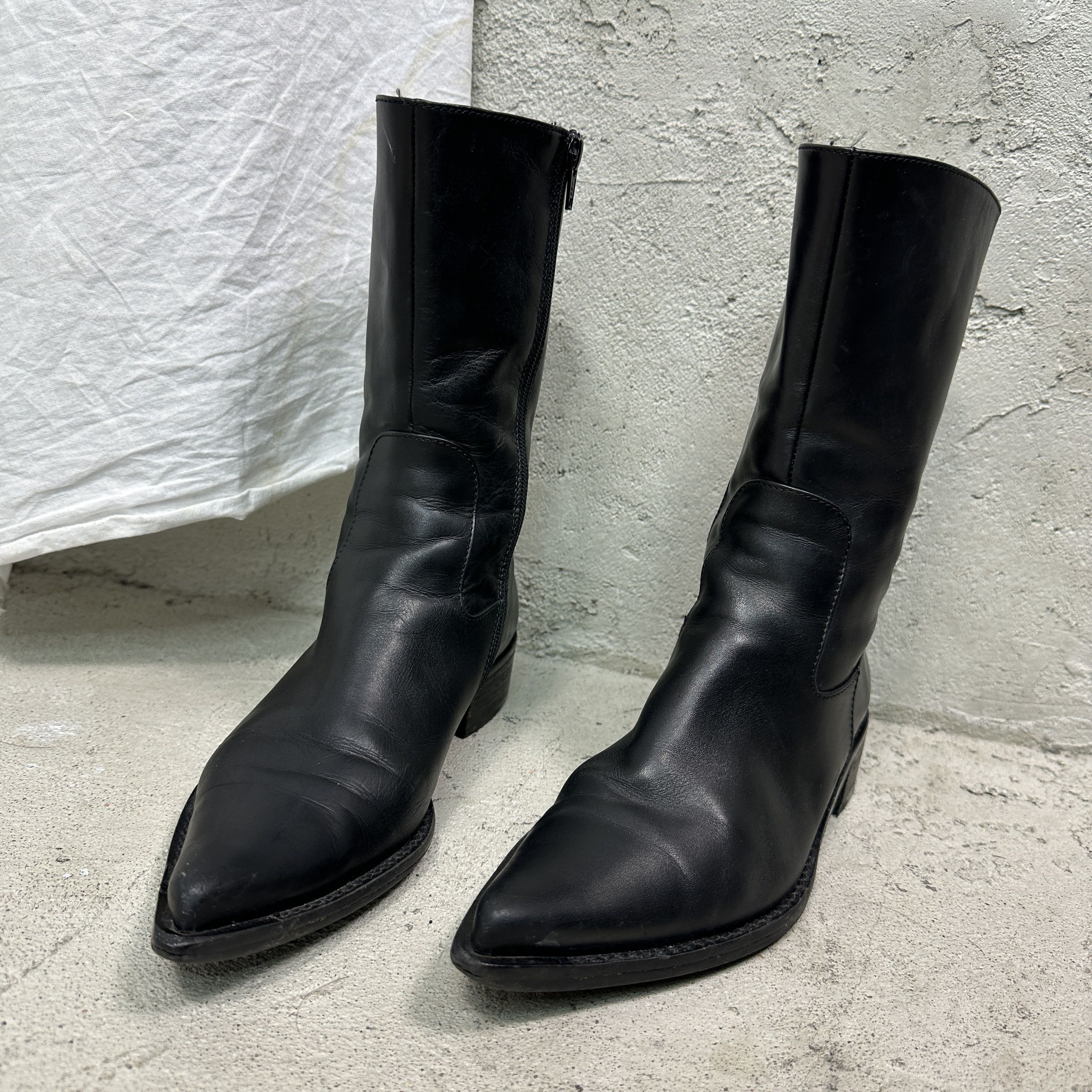 Pollini Vintage Grunge Leather Studio Pollini Boots Y2K Size US 8 / IT 38 - 3 Thumbnail