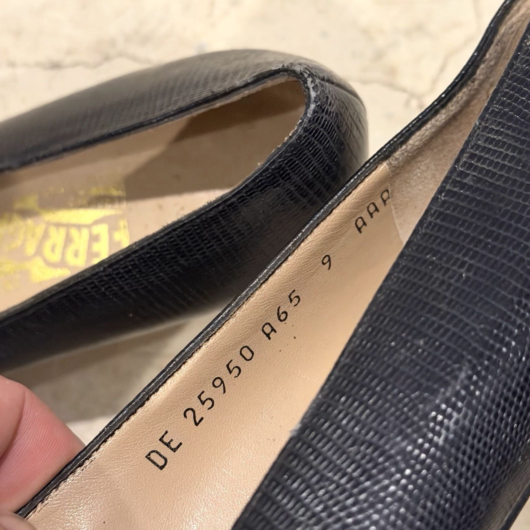Salvatore Ferragamo VINTAGE Salvatore Ferragamo Womens Black Pumps Heels - Size 9 AAA Leather Round Toe Med Heel Womens Size US 9 / IT 39 - 6 Thumbnail