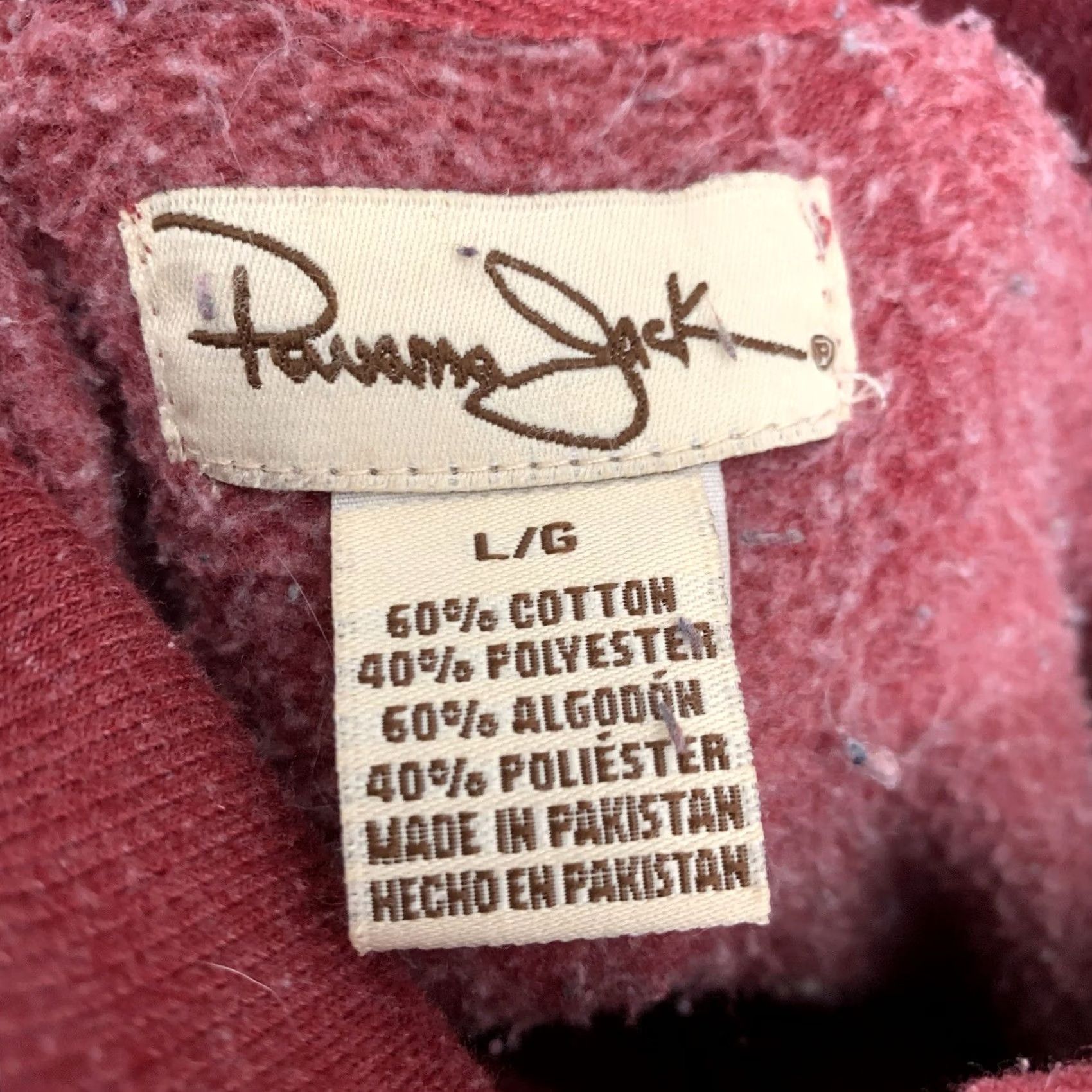 Panama Jack Panama Jack Sweatshirt Mens Large 1/4 Zip Mock Neck Pullover Red Fish Logo Tropical Beach Cotton Blend Fleece Regular Warm Busy 27.5 Size US L / EU 52-54 / 3 - 2 Thumbnail