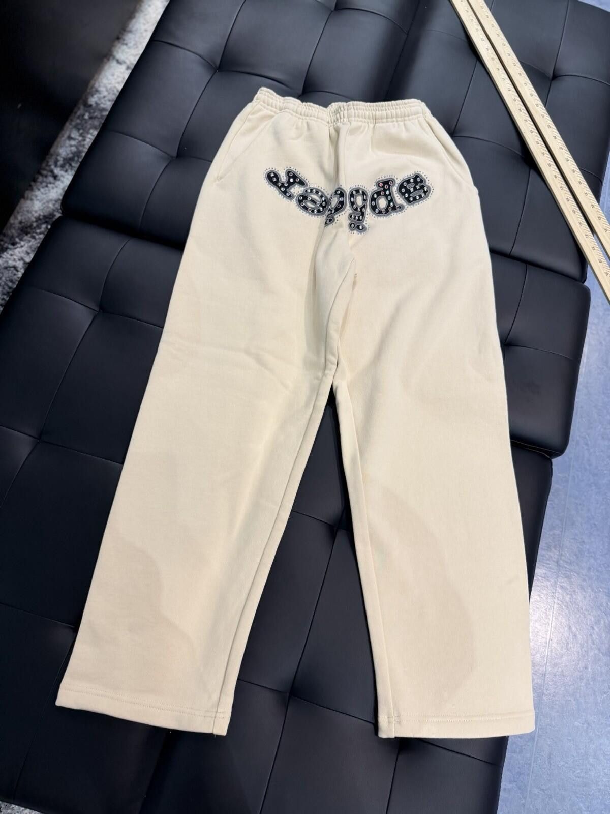 Sp5der Size XS - Sp5der Worldwide Cream Stone Sweatpants Spider Size US 28 / EU 44 - 2 Thumbnail