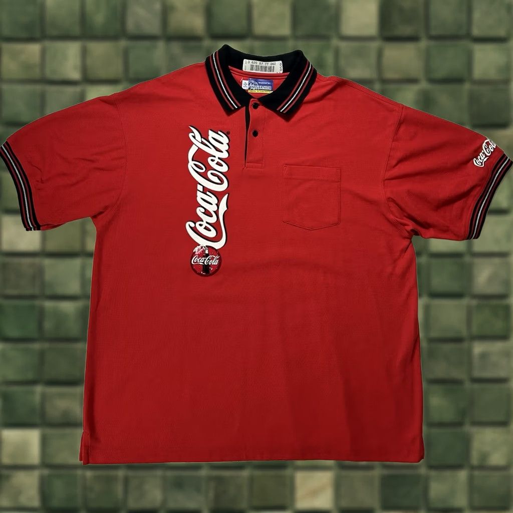 Vintage VINTAGE Coca-Cola Polo Shirt XL Red Soda Drink Company Promo Big Logo 25x31 Inches Size US XL / EU 56 / 4 - 1 Thumbnail