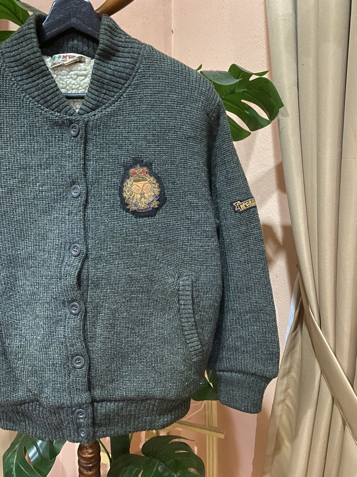 ジャケット・アウター 80s McGREGOR short wool bomber jacket Vintage 90s Mcgregor Sportswear Bomber Jacket Full Zipper