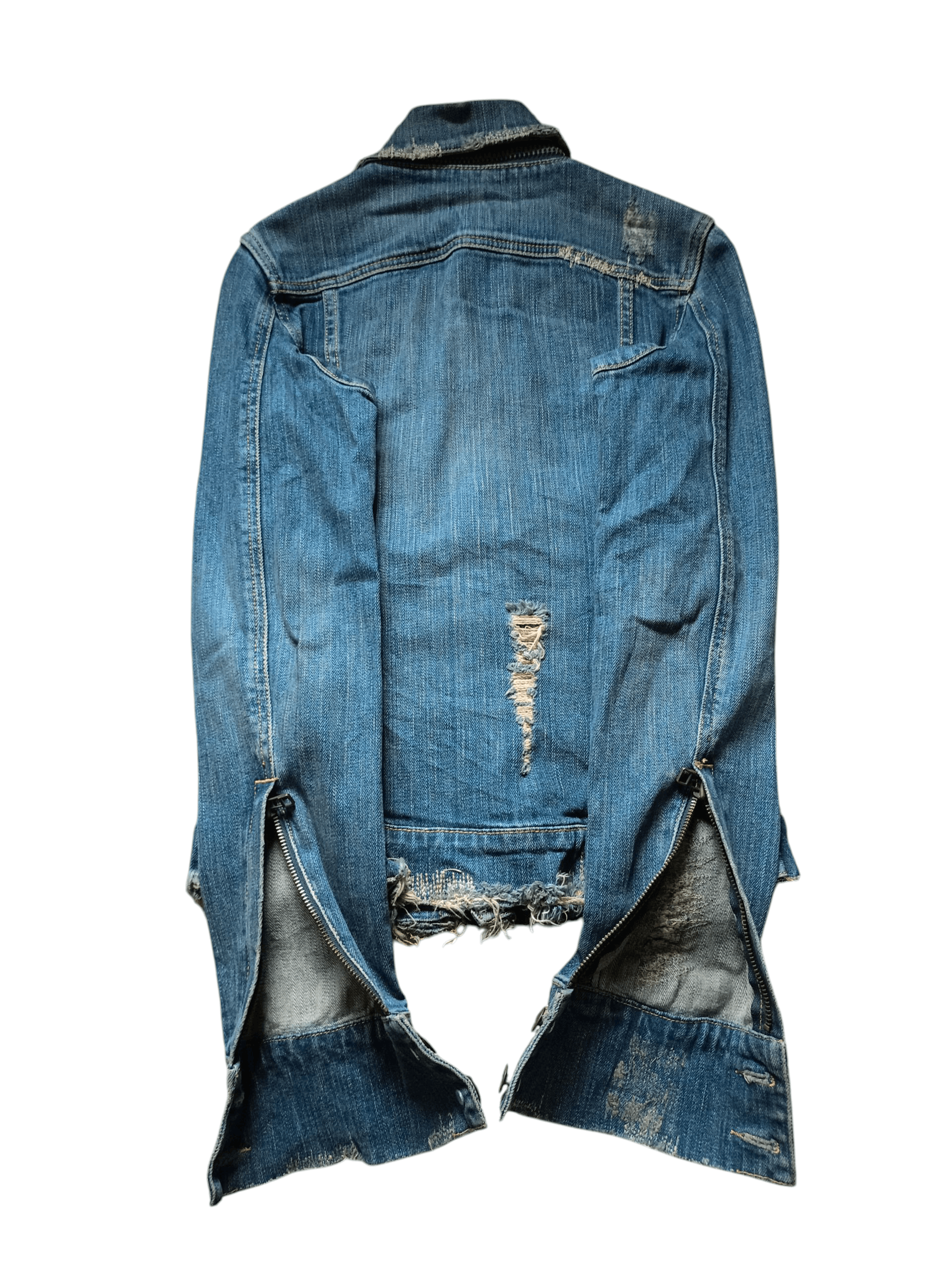 Other 2000s Sergio Valente Distressed Denim Jacket style LGB Size US XS / EU 42 / 0 - 8 Thumbnail