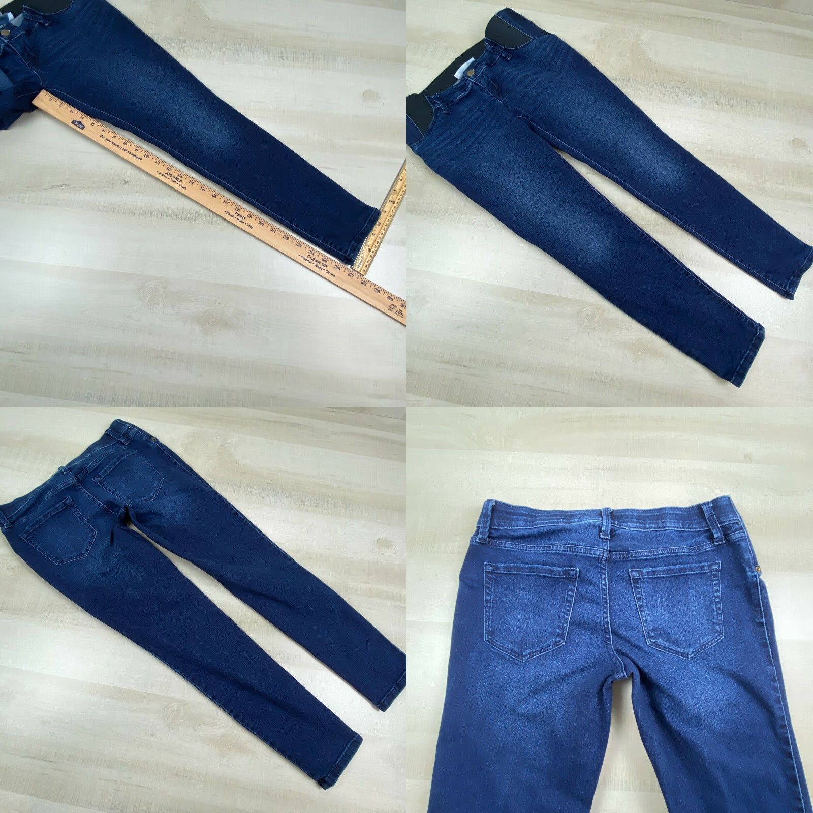 Bell Isabel Maternity Womens Skinny Jeans 4 Below Belly Zipper Fly Elastic Panels Size 27" / US 4 / IT 40 - 8 Thumbnail