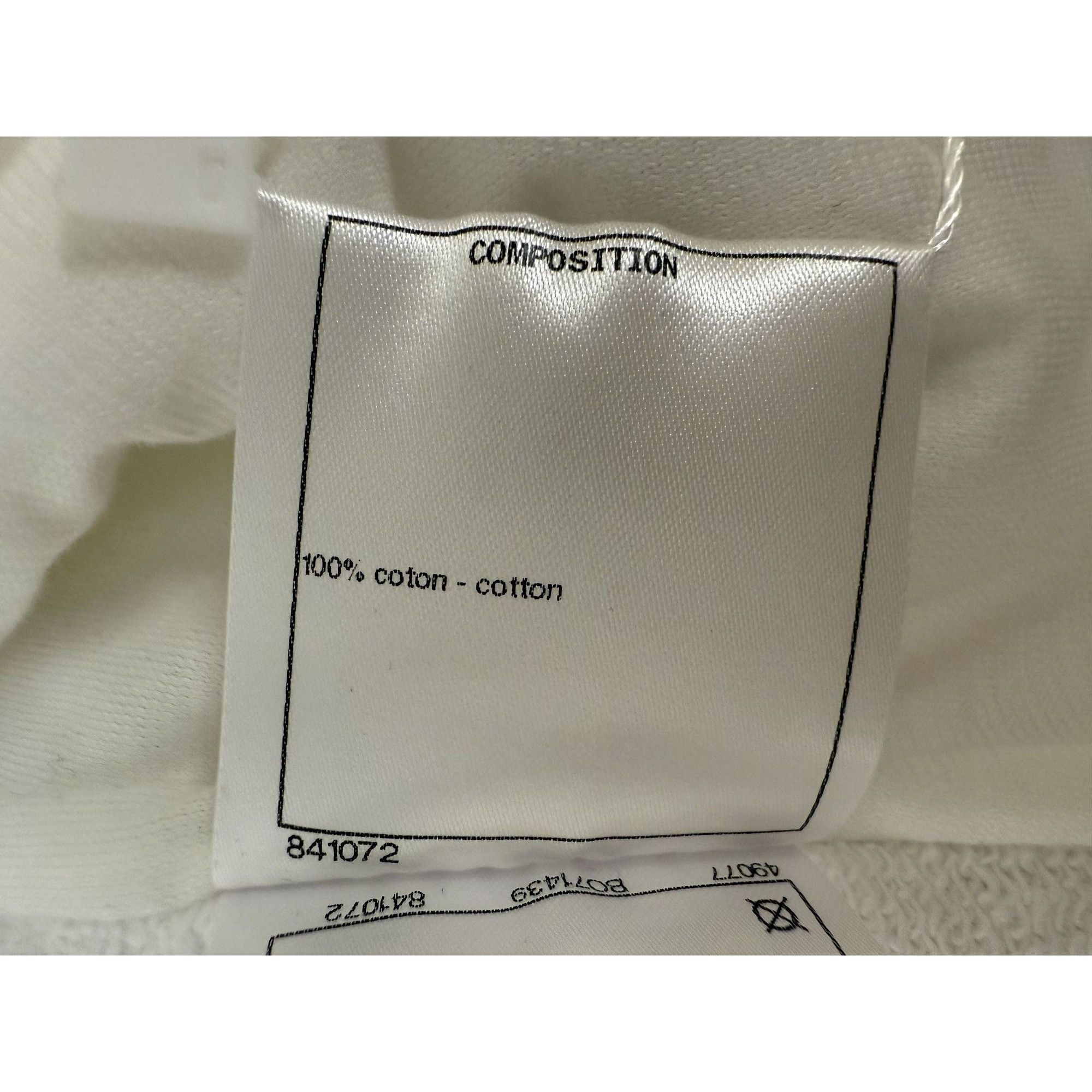 Chanel Chanel White Zip-Up Hoodie With Black Graphic Back Design 10 Size M / US 6-8 / IT 42-44 - 6 Thumbnail